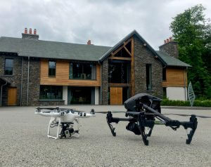 On location drone filming